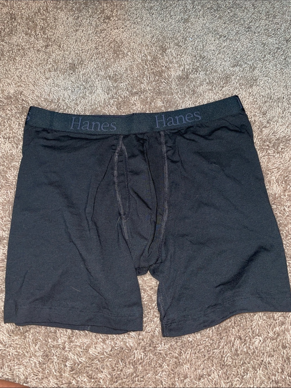 Gently worn Hanes Black Men’s Boxer Briefs size large